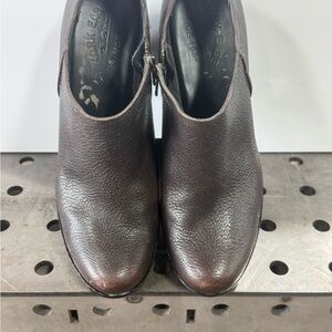 Kork-Ease Brown Leather Wedge Bootoes